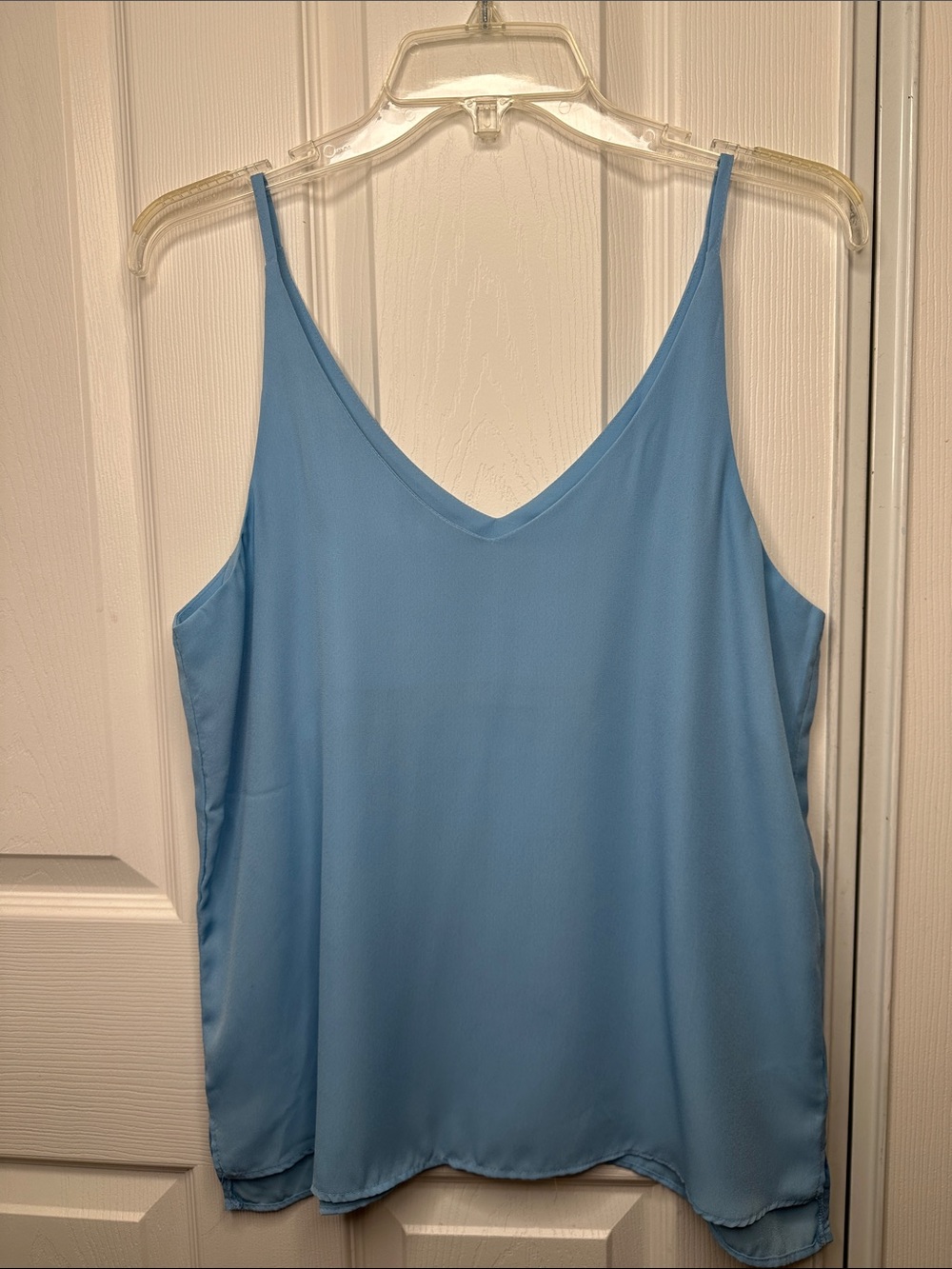 Shinestar Light Blue V-Neck Spaghetti Strap Camisole or Tank Top